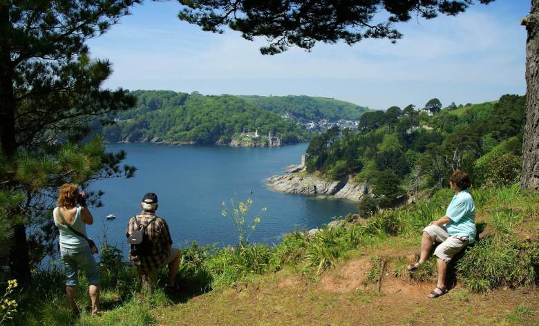 South West Coast Path near Warren House over Mill Bay Cove, look at Dartmouth Castle. Photographer Rudolf Guldner