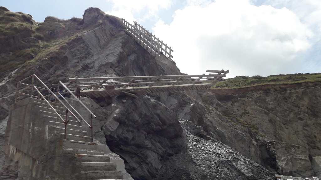 Rockham Beach collapse by National Trust