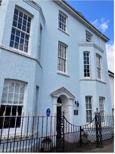 ‘Mary Ann Clarke’s house, Exmouth – Mistress of the Duke of York 2nd son of George III.  She created a scandal by selling army commissions when the Duke was Commander-in-Chief.  
